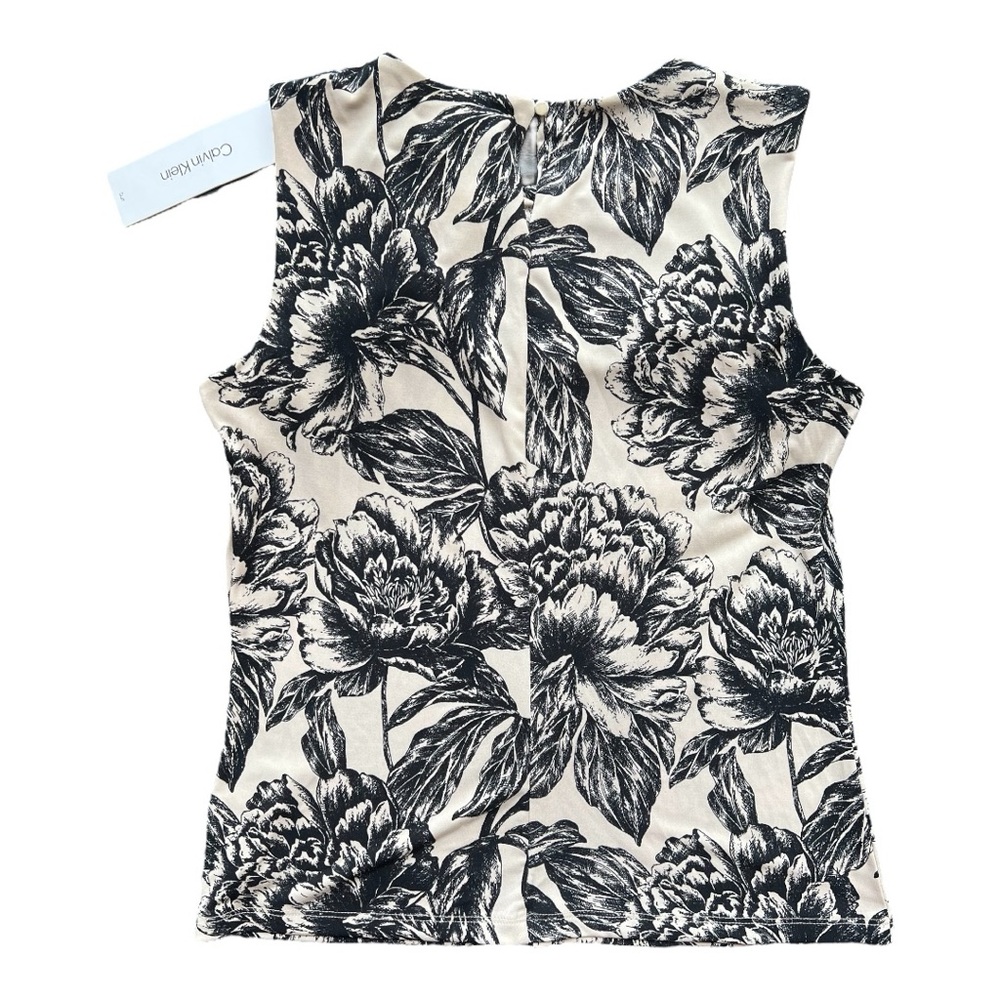NWT Calvin Klein Floral Print Women's Blouse - Picture 2 of 5